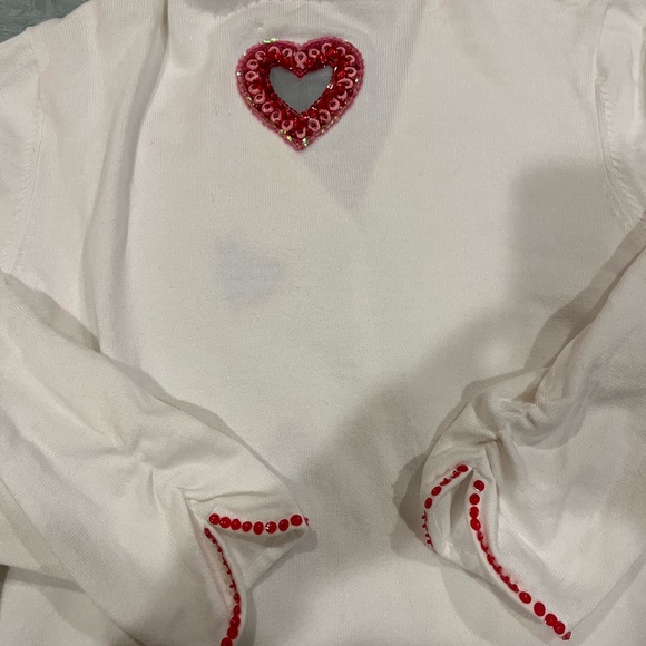 Vintage Design Options White and red san Valentín Themed Sweater Size L - Picture 6 of 6